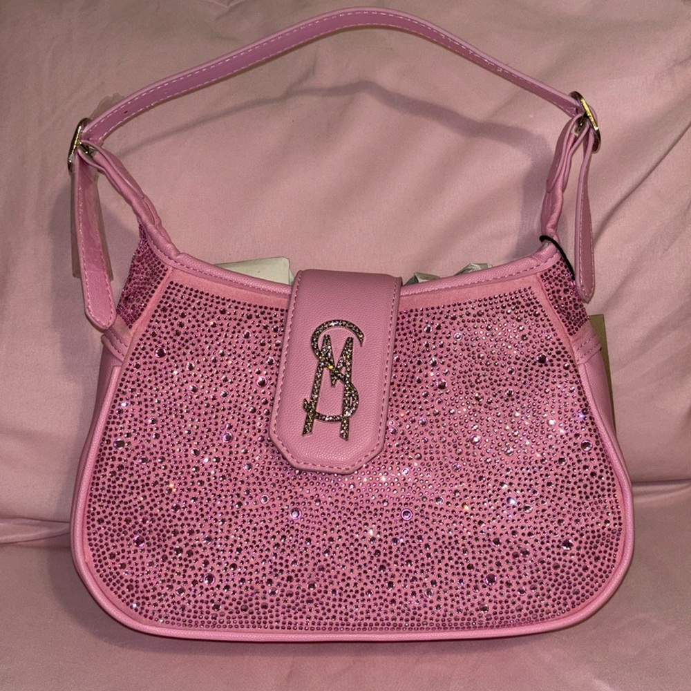 Steve Madden Studded Fondant Pink Shoulder Bag NWT